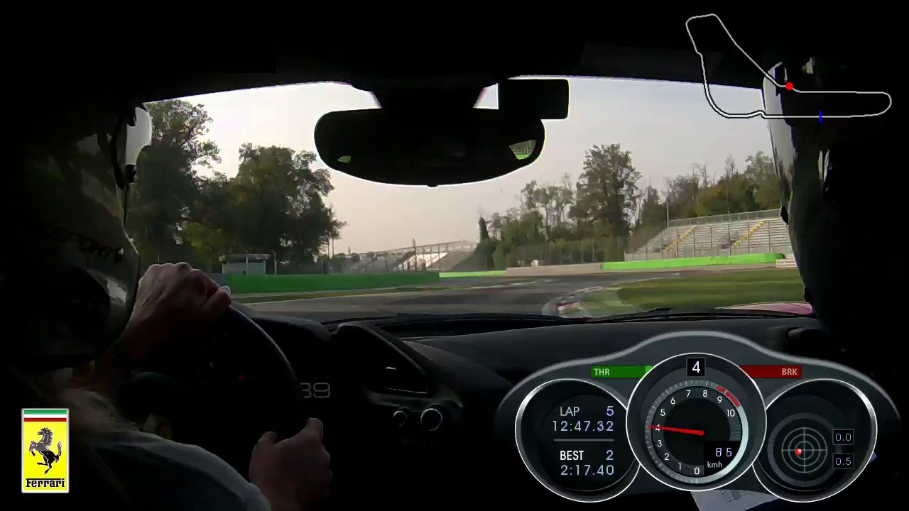 Ferrari at final chicane