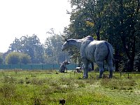 Dinosaur sculptures at Monza Park