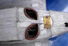 Open cockpit metal plane