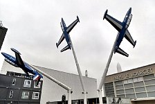 Planes sculpture outside museum