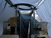 Skylodge toilet door and exit ladder