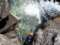 Canyoning at Geres National Park Waterfall