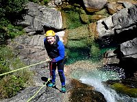 Canyoning at Geres National Park Waterfall