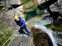 Canyoning at Geres National Park Waterfall