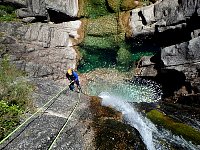 Canyoning at Geres National Park Waterfall