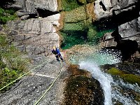 Canyoning at Geres National Park Waterfall