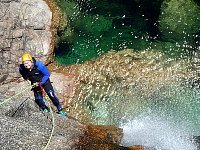 Canyoning at Geres National Park Waterfall