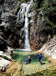 Canyoning at Geres National Park Waterfall