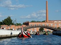 Boats under bridge