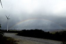 Rainbow over valley