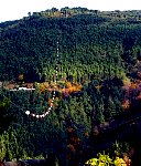 Zipline over valley