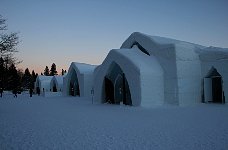 Ice hotel exterior view