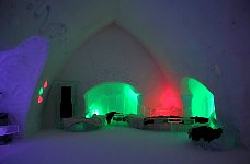 Ice hotel bar area