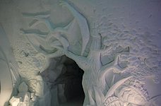 Snow pteranodon at ice hotel
