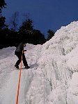 Me, hanging beside a frozen waterfall