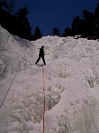 Me, hanging beside a frozen waterfall