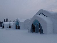 Ice hotel exterior view