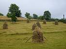 Haystacks near ice cave