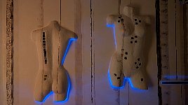 Art Hotel illuminated torsos
