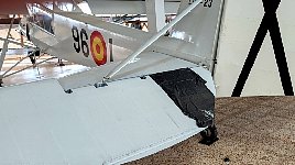 Plane with duct tape repair at Madrid plane museum