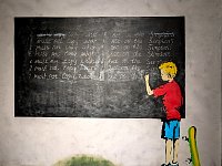 Simpsons repetition at Banksy museum in Madrid