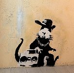 Rats at Banksy museum in Madrid