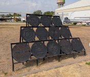 Metal plates at Madrid plane museum