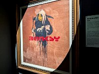 Grin Reaper at Banksy museum in Madrid