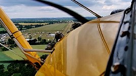 Landing at Bienenfarm airfield