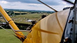 Landing at Bienenfarm airfield