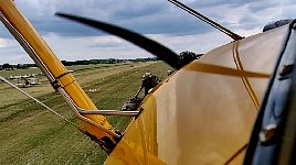 Landing at Bienenfarm airfield