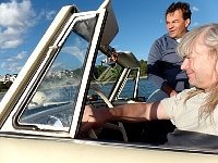 Me driving the Amphicar