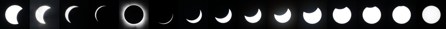 Phases of the 2024 eclipse