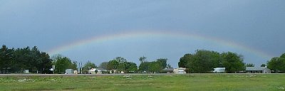 Rainbow in rural Texas