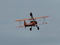 Wing walk flight in drizzle