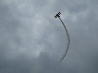 Wing walk flight in drizzle