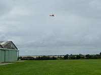 Wing walk flight in drizzle