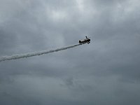 Wing walk flight in drizzle