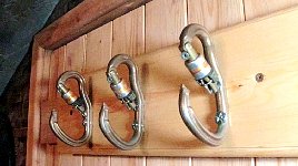 Carabiners as coat hooks