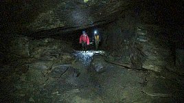 Final ascend in slate mine