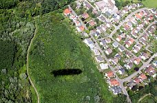 Zeppelin shadow over forest