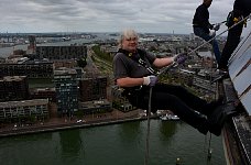 Outside of Euromast a hundred meters above the ground