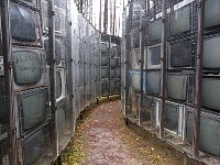 Sculpture made from TV sets