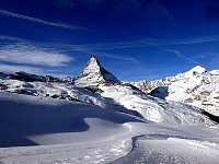 View from winter hiking trail above Zermatt
