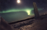 [Northern lights in northern Sweden, April 1997]