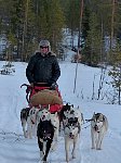 Leaving the forest on dog sled
