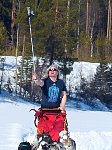 Ski pole as camera holder
