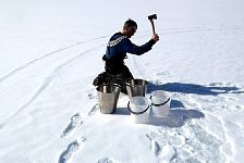 Getting water from the lake