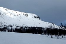 Mountain trail towards the road