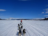 Sledding out of Jaekkvik in good weather